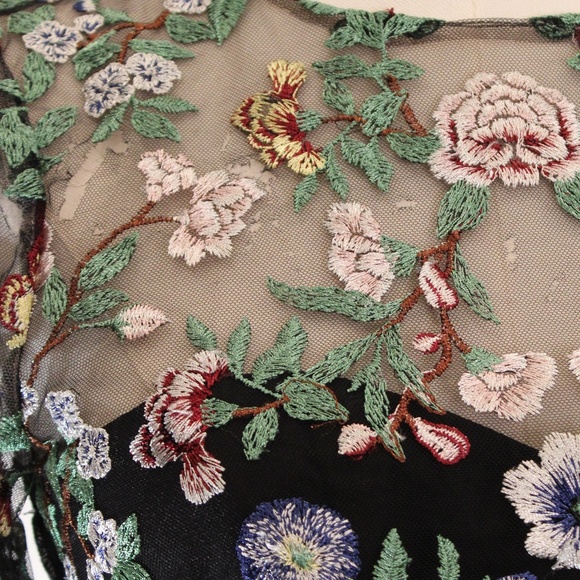 Marchesa Notte Floral Mesh Cocktail Dress, 2 - Picture 7 of 14